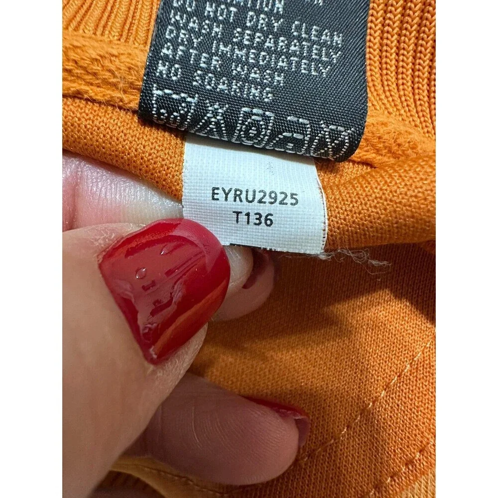 Vintage ENYCE Track‎ Jacket Size 3XL Full Zip Up Mock Neck Graphic Orange #W3-4